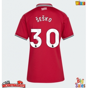 Manchester United Benjamin Sesko #30 Replica Home Stadium Shirt for Women 2026-27 Short Sleeve